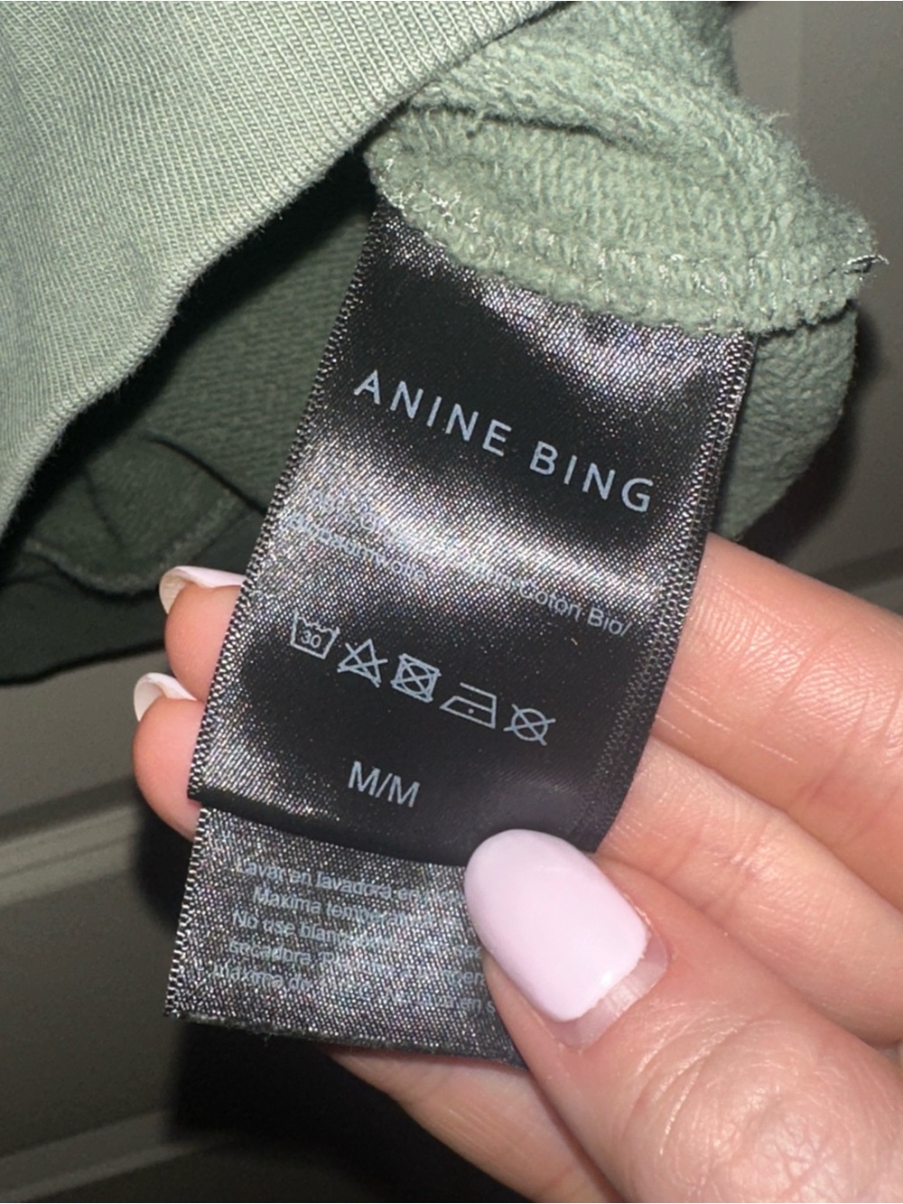 Anine Bing Olive Green 'Anine Bing Sport' Pullover Sweatshirt - Picture 4 of 5